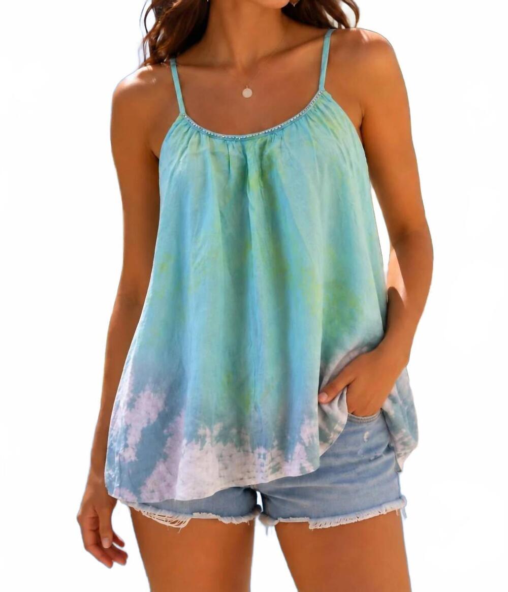 NEW C JES coralita cotton top in lagoon mist